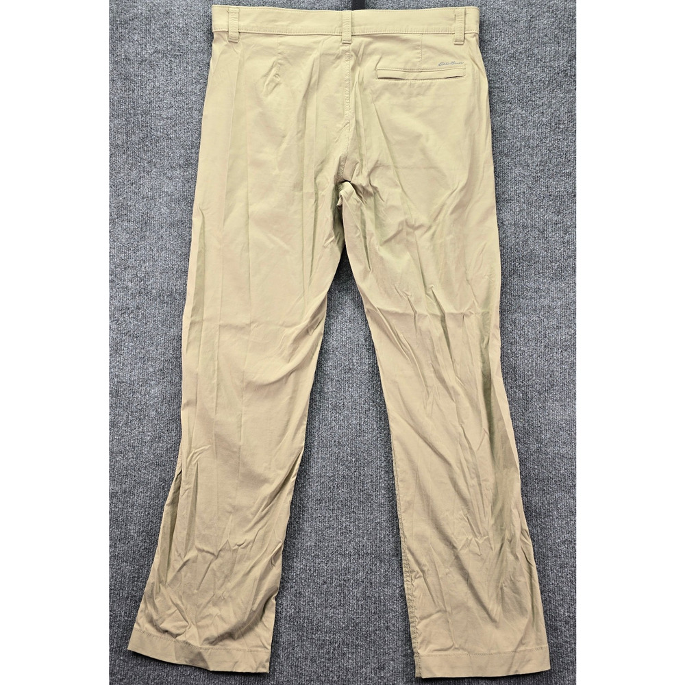 Eddie Bauer Pants Mens 34x32 (34x31.5) Khaki Tan Hiking Outdoor Nylon Stretch - Picture 2 of 8